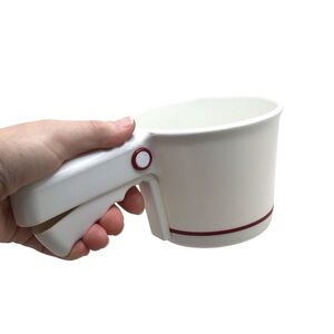 Cooking Concepts Flour Sifter 2 Cup Handheld Squeeze Handle Baking Tool White